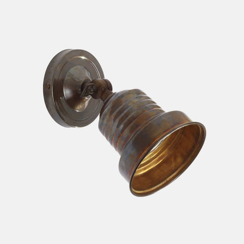 Newell Spot Light adjustable antique brass spotlight wall light with solid brass construction and industrial design