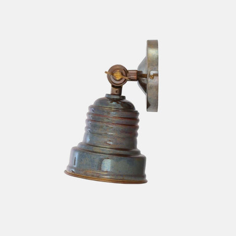 Adjustable Newell Spot Light wall light in antique brass finish for modern and industrial interiors