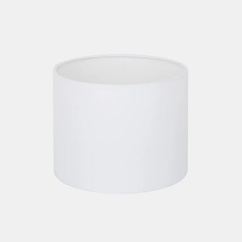 White 20cm drum lampshade for Gorey Wall Light with soft cotton exterior and durable PVC interior