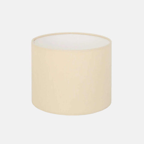 Cream-colored 20cm drum lampshade for Gorey Wall Light with soft cotton exterior and white PVC interior