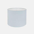 Gorey Wall Light soft cotton blue drum lampshade with white PVC interior for home lighting