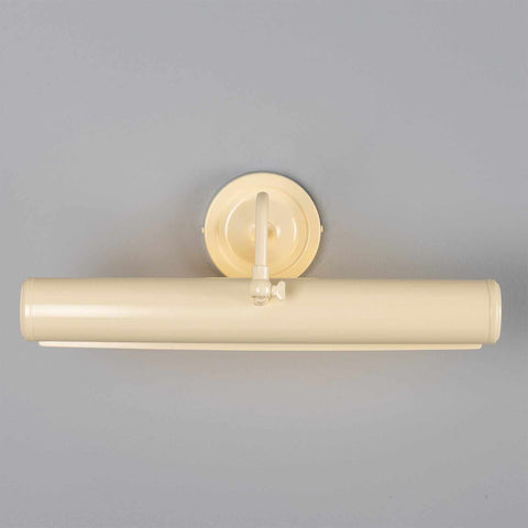 Coloured Dublin Picture Light 35.5cm solid brass wall light with adjustable swivelling head and minimalist design in cream finish