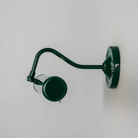 Coloured Dublin Picture Light 35.5cm green adjustable brass wall light for artwork illumination
