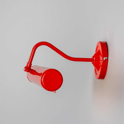 Coloured Dublin Picture Light 35.5cm red adjustable brass wall-mounted picture light