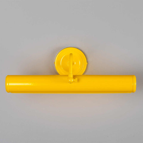 Coloured Dublin Picture Light 35.5cm solid brass yellow wall-mounted adjustable picture light