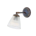 Gadar Adjustable Wall Light with prismatic glass shade and swivel bracket in industrial style