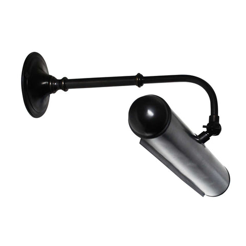 Dulwich Picture Light handcrafted adjustable wall lamp for illuminating artwork with a sleek black finish