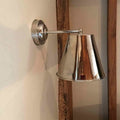 Henley Bell Wall Light large polished nickel solid brass bell-shaped vintage style wall lamp
