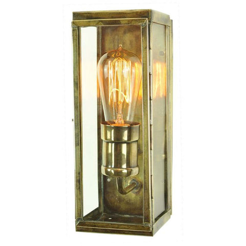 Redford Wall Lantern solid brass antique finish indoor outdoor wall light