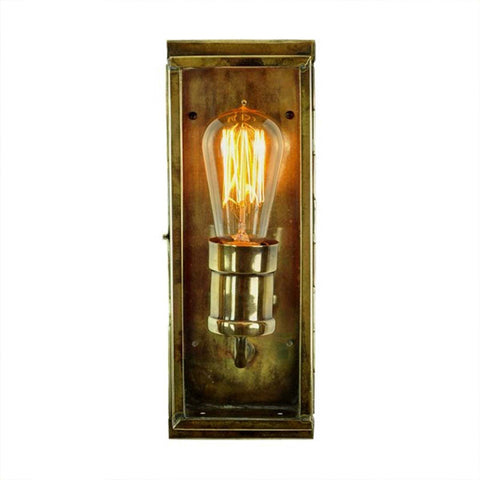 Redford Wall Lantern solid brass antique finish indoor outdoor wall light