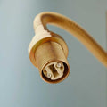 Pooky Phoebe Fully Adjustable Wall Light with velvet grey lampshade and flexible arm for bedside reading