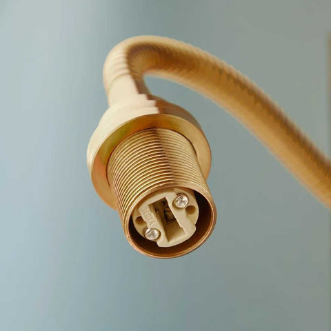 Pooky Phoebe Fully Adjustable Wall Light with velvet grey lampshade and flexible arm for bedside reading