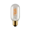 LED E27 spiral filament tube bulb with warm amber glow and dimmable 3.2W power for cozy lighting