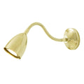 Huxley Adjustable Bedside Reading Light in sleek metallic finish with flexible gooseneck design mounted on bedroom wall