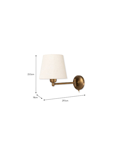 Peartree Wall Light - Antique Brass