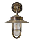 Hanwell Outdoor Wall Light brass vintage garden patio lighting with IP65 weatherproof rating