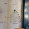 Margate Medium Ribbed Glass Bathroom Pendant Light
