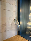 Margate Small Ribbed Glass Shade bathroom pendant light