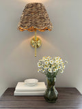 Rechargeable wall light with straight arm, wireless and handmade in the UK, no shade included