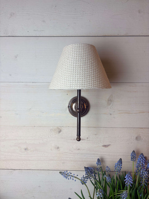 Lupin Rechargeable Wall Light with included bulb and USB-C charging, stylish UK handmade wireless design