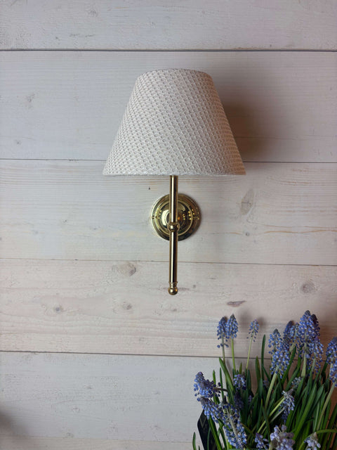 Lupin Rechargeable Wall Light with included bulb and USB-C charging, handcrafted UK design, wireless and dimmable lighting fixture