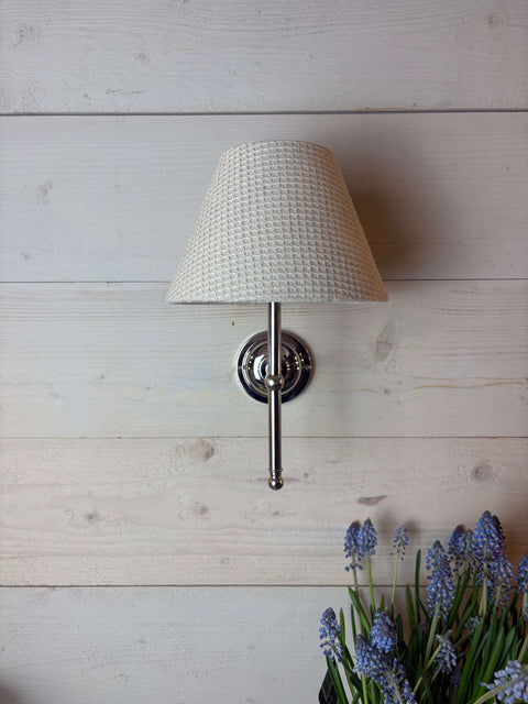 Lupin Rechargeable Wall Light with included USB-C rechargeable bulb and customizable finishes