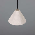 Tilia Organic Ceramic Cone Pendant Light 24cm, Matte White Striped