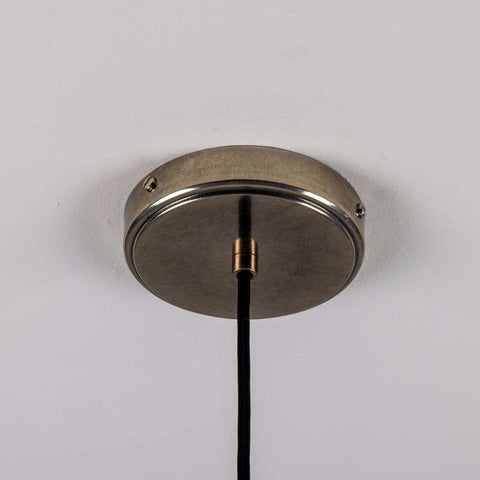 Tilia Organic Ceramic Cone Pendant Light 24cm, Matte White Striped