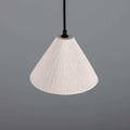 Tilia Organic Ceramic Cone Pendant Light 24cm, Matte White Striped
