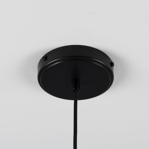 Tilia Organic Ceramic Cone Pendant Light 24cm, Matte White Striped