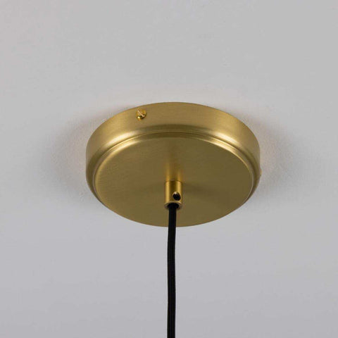 Tilia Organic Ceramic Cone Pendant Light 24cm, Matte White Striped