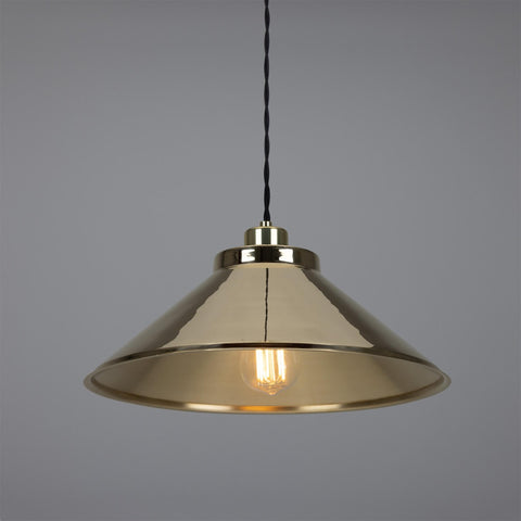 Rio Vintage Modern Brass Pendant Light Polished Brass