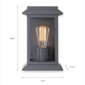 Grosvenor Outdoor Wall Light in charcoal