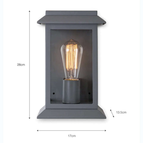 Grosvenor Outdoor Wall Light in charcoal