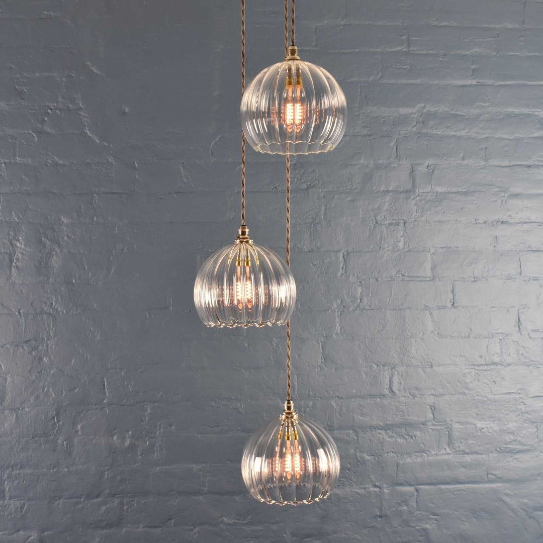 Ribbed Glass Pendant Lights - Stylish & Artistic Lighting for Your Home