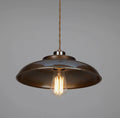 Telal Pendant Light brass industrial ceiling lamp with vintage braided cord and warm ambient glow