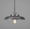 Telal Pendant Light brass industrial pendant with braided cord and warm ambient glow