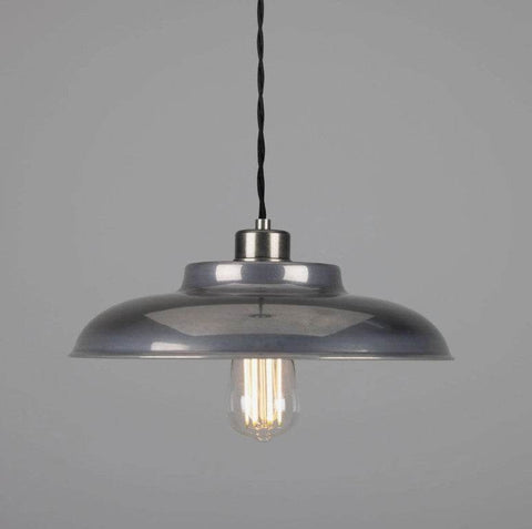 Telal Pendant Light brass industrial pendant with braided cord and warm ambient glow