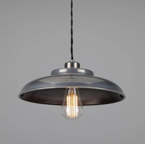 Telal Pendant Light industrial brass fixture with vintage braided cord and warm ambient glow