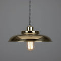 Telal Pendant Light brass industrial ceiling lamp with vintage braided cord and matching ceiling rose